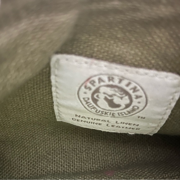 Spartina Port Passage leather and linen pouch - Picture 3 of 7